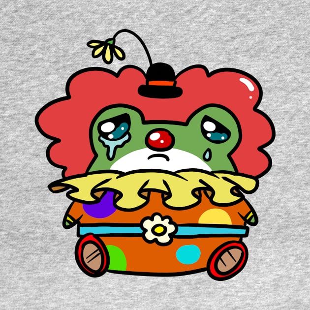 Sad Crying Little Clown Frog by saradaboru